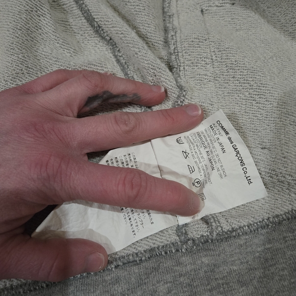 Comme des Garçons Play Gray Hoodie - SIZE L - Picture 6 of 14
